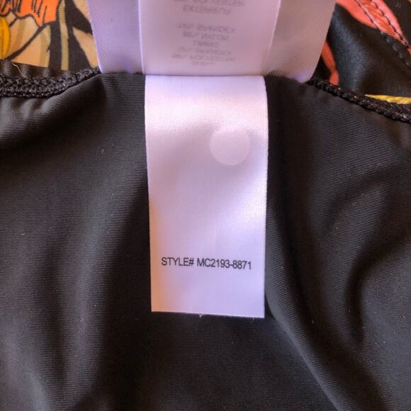 ModCloth NIP Hibiscus Palm Fronds Franky High-Waisted Bikini Bottom Extra Large - Picture 8 of 10